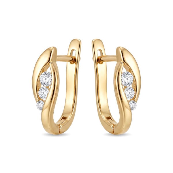 Gulløredobber i 14kt gull med diamanter 0,23ct W-Si - coc3700009